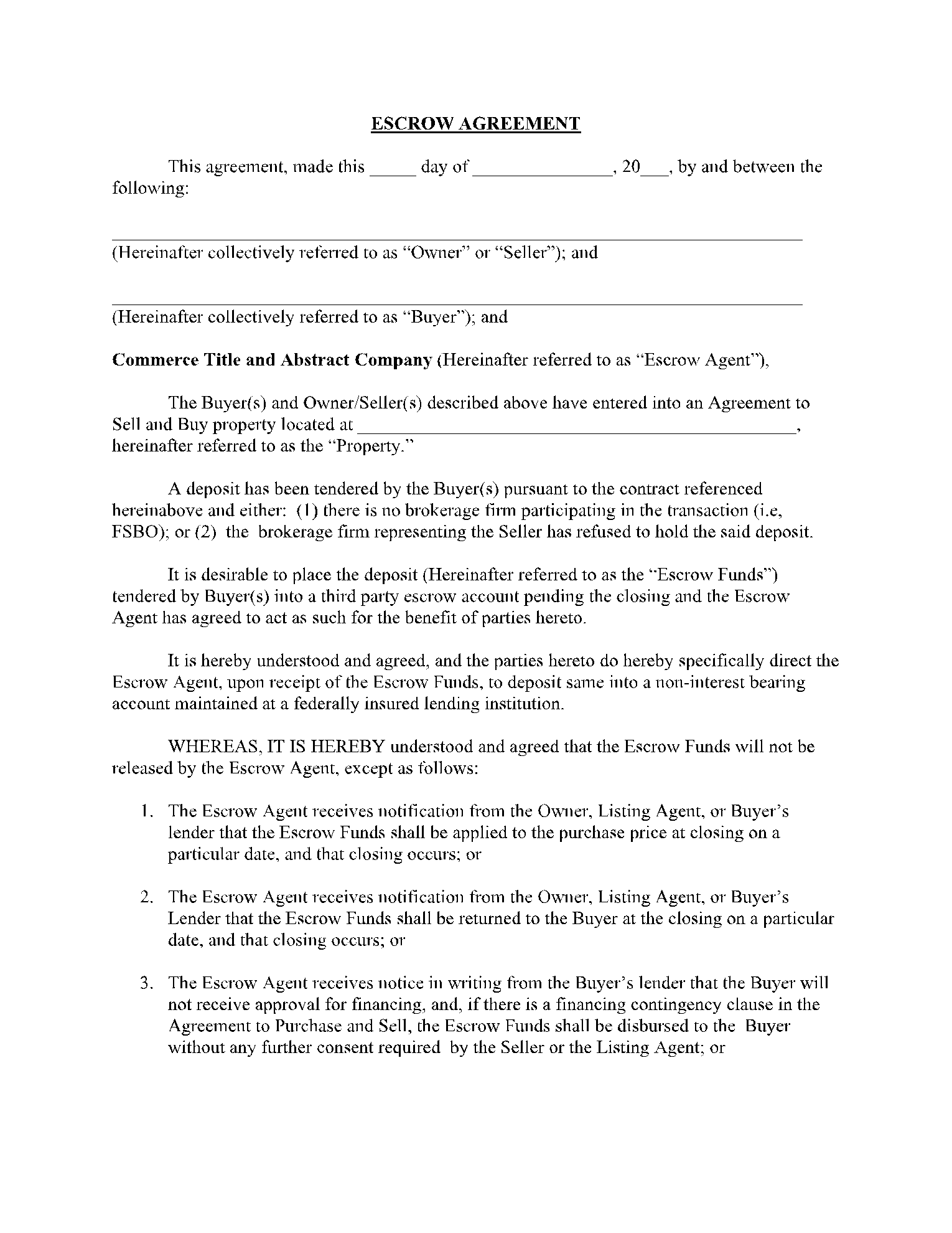 Escrow Agreement Template (Free Download) | CocoSign
