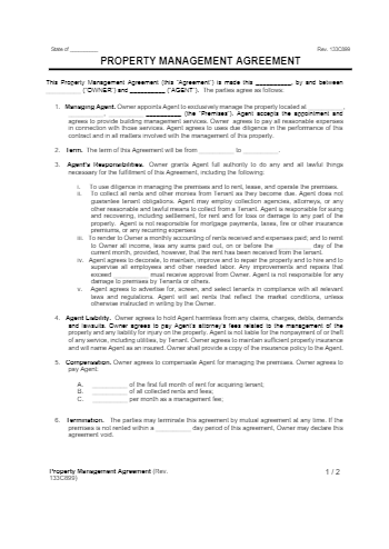 Property Management Agreement Template in 2021 (100% Free)