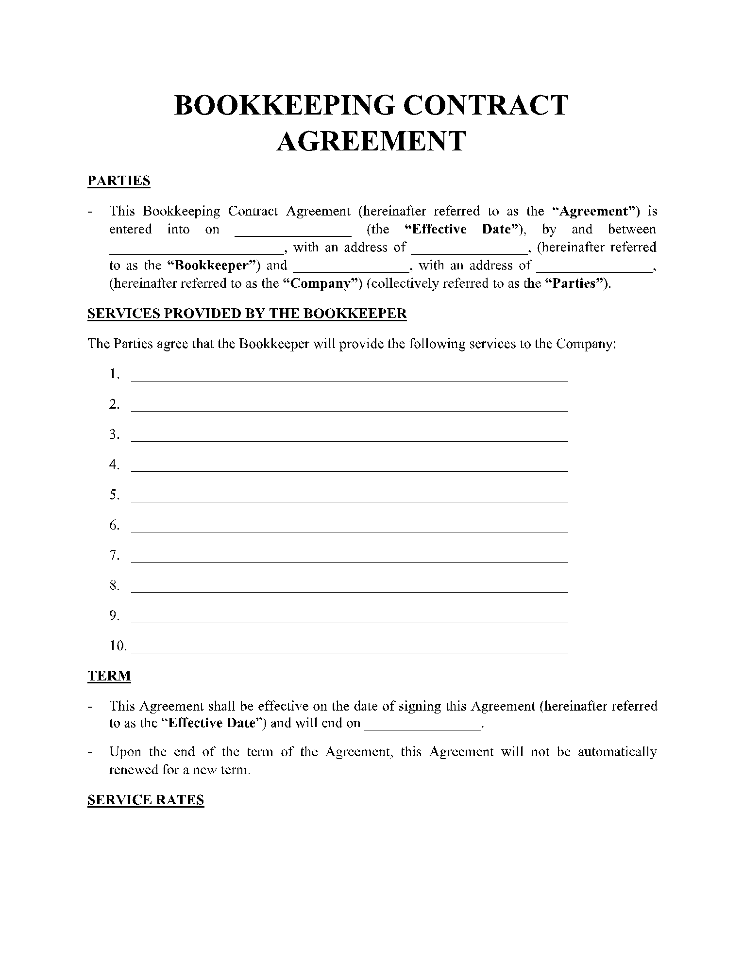 Contract Agreement Templates