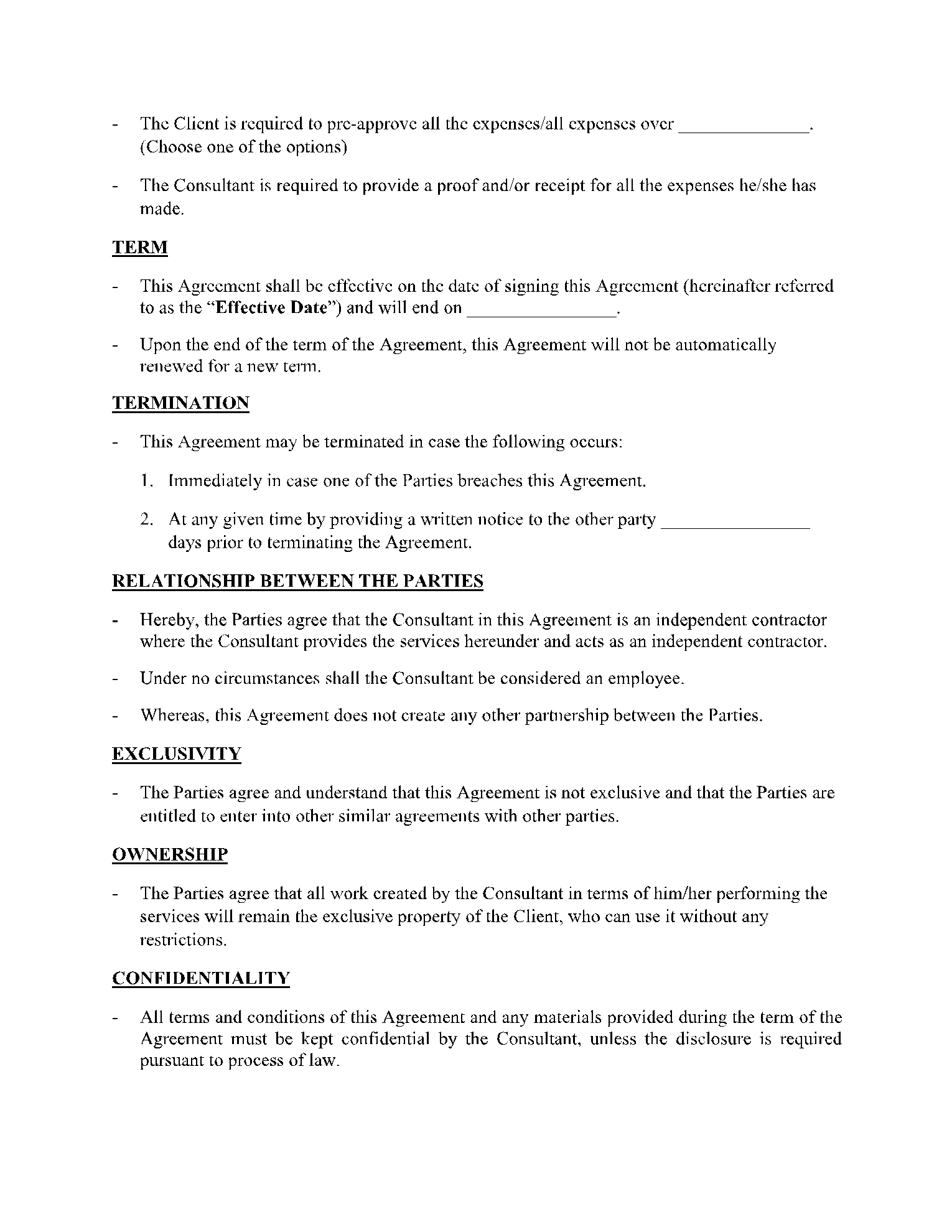 Consulting Contract Template 2