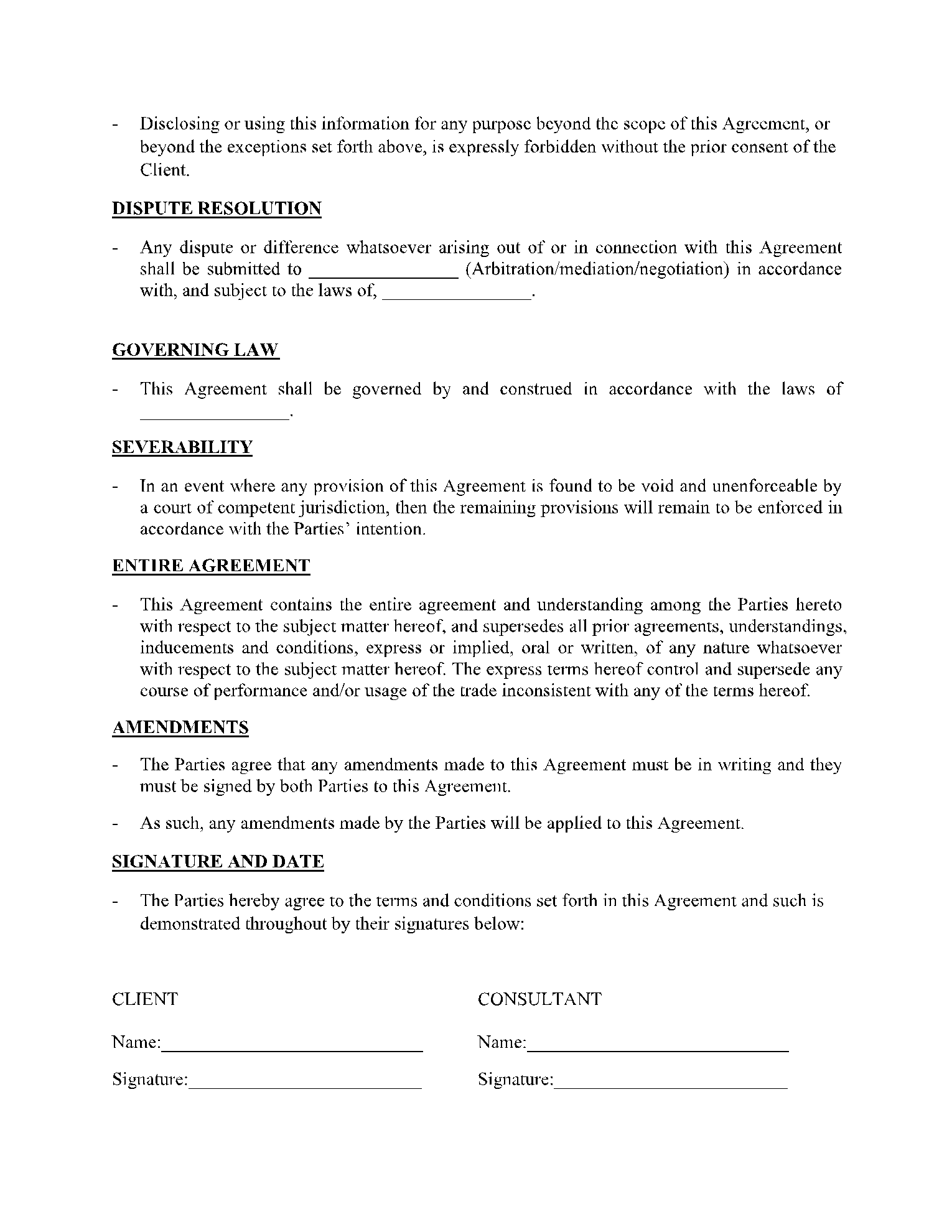 Consulting Contract Template 3