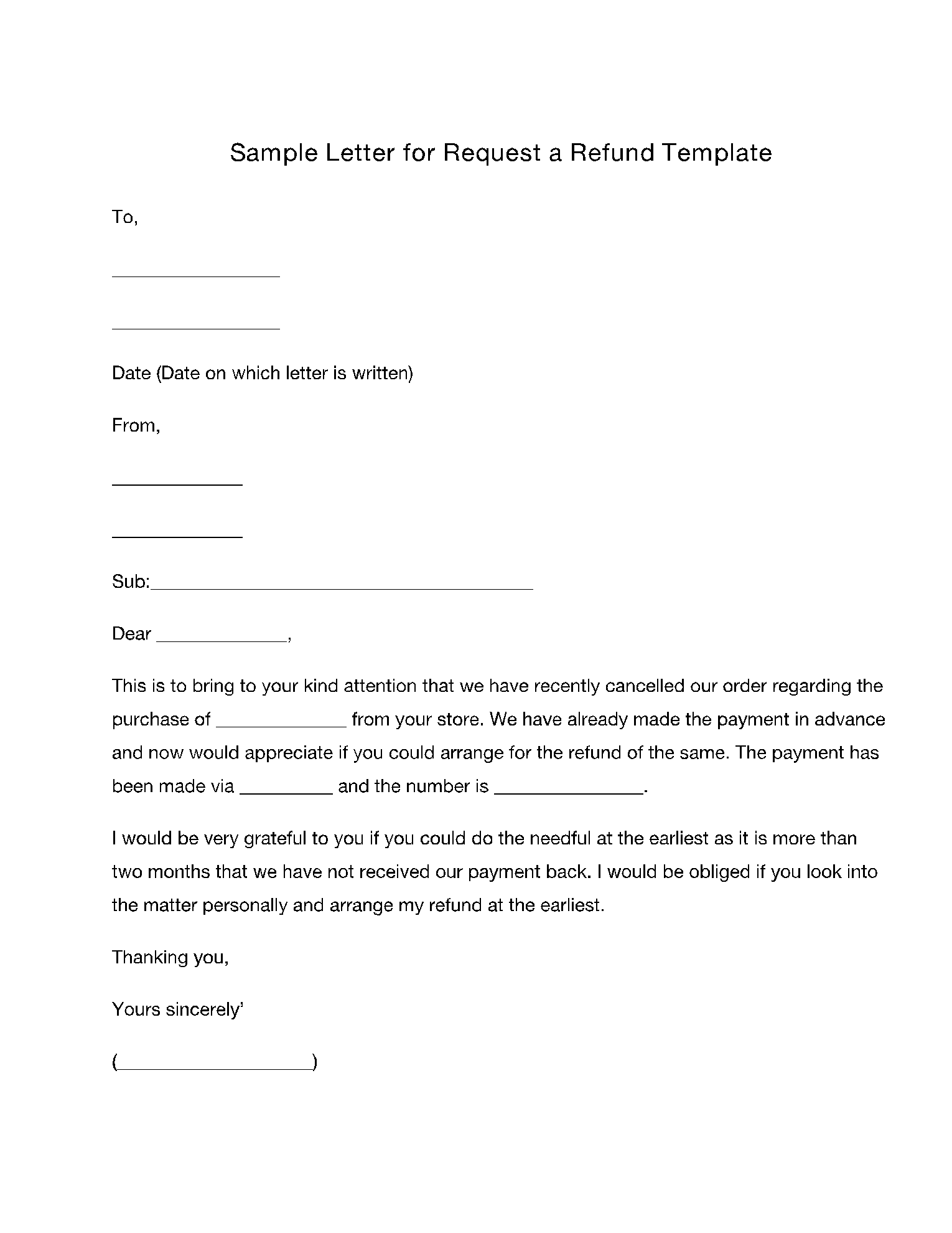 request-for-refund-template