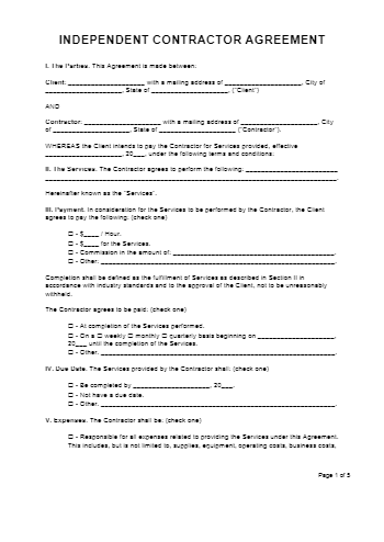 Free Independent Contractor Agreement Template | CocoSign