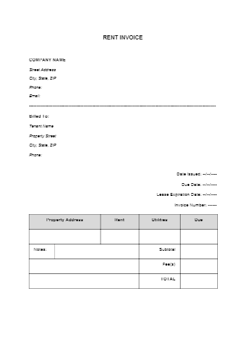 free rent invoice template doc pdf cocosign