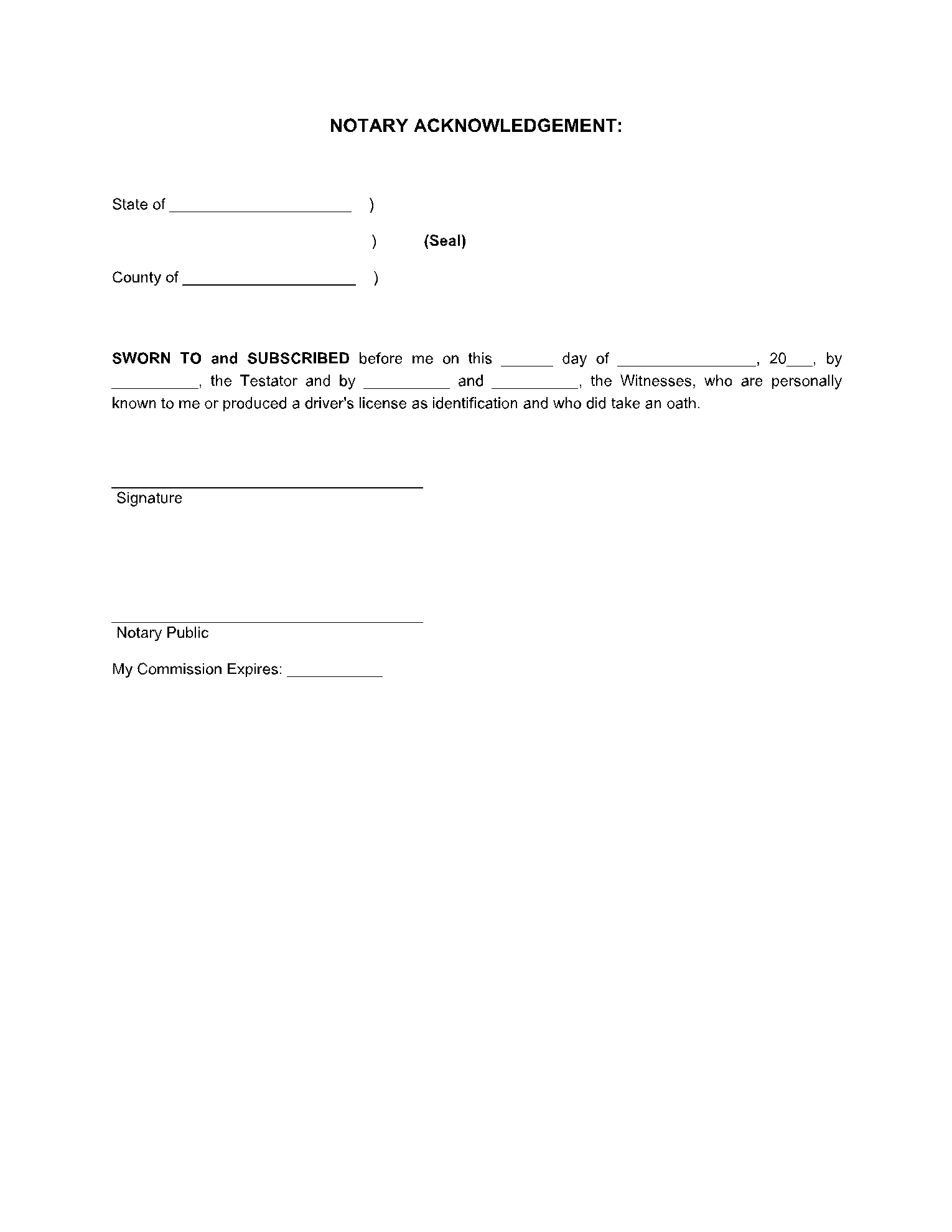 Last Will And Testament Illinois 6