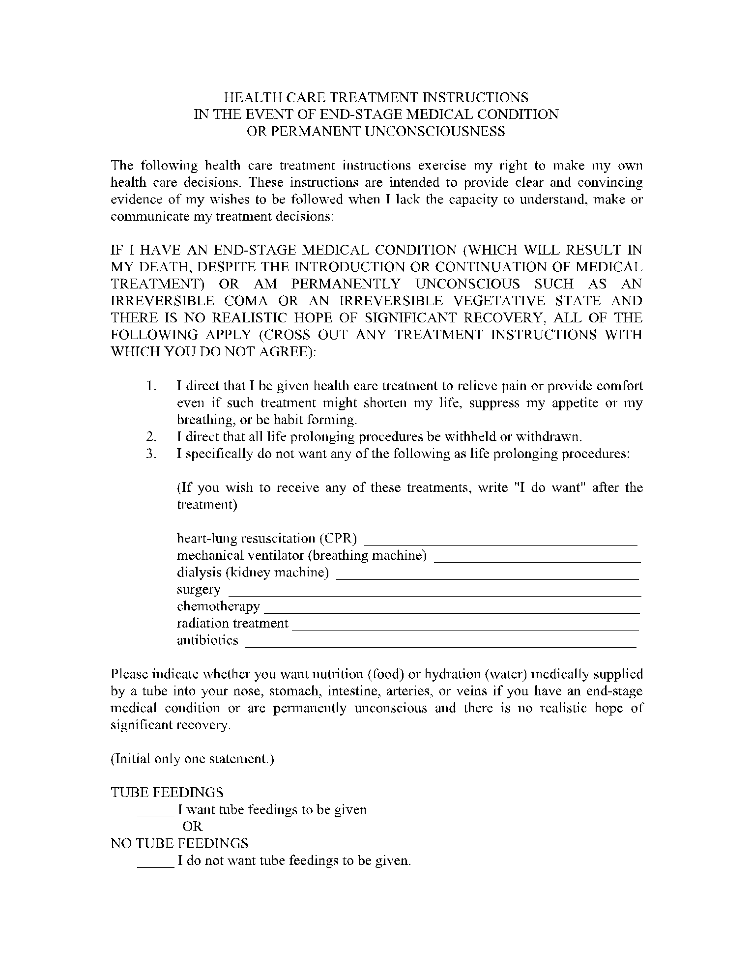 Pennsylvania Living Will Form Download Printable Pdf Templateroller 