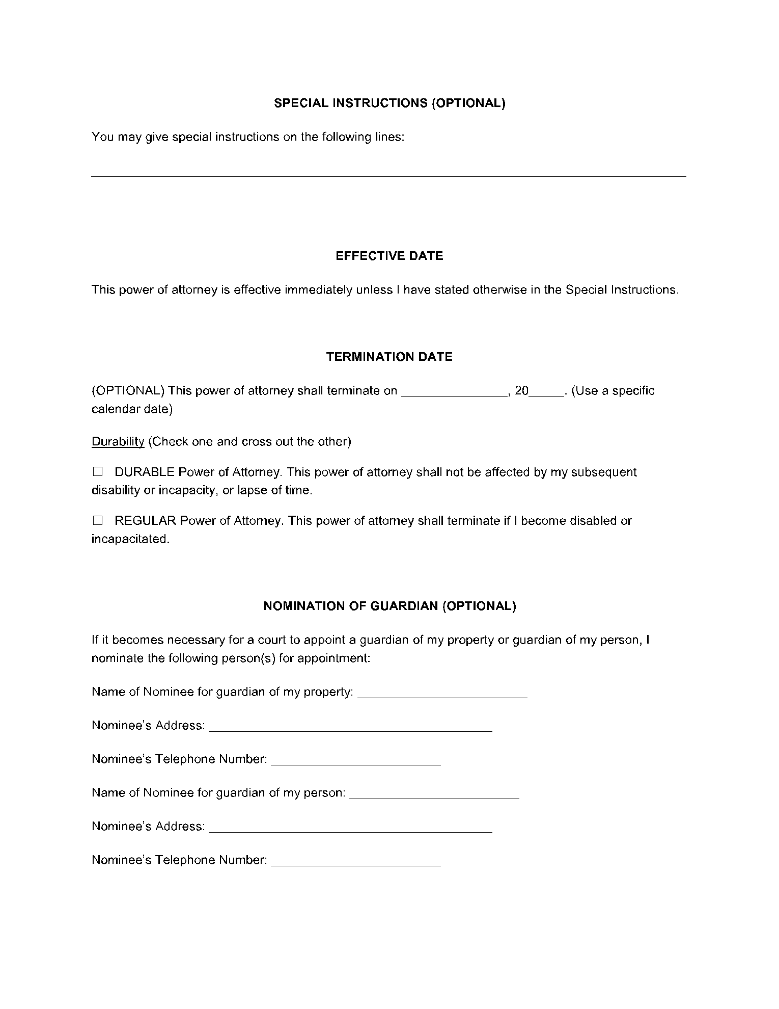Power of Attorney Maryland 16