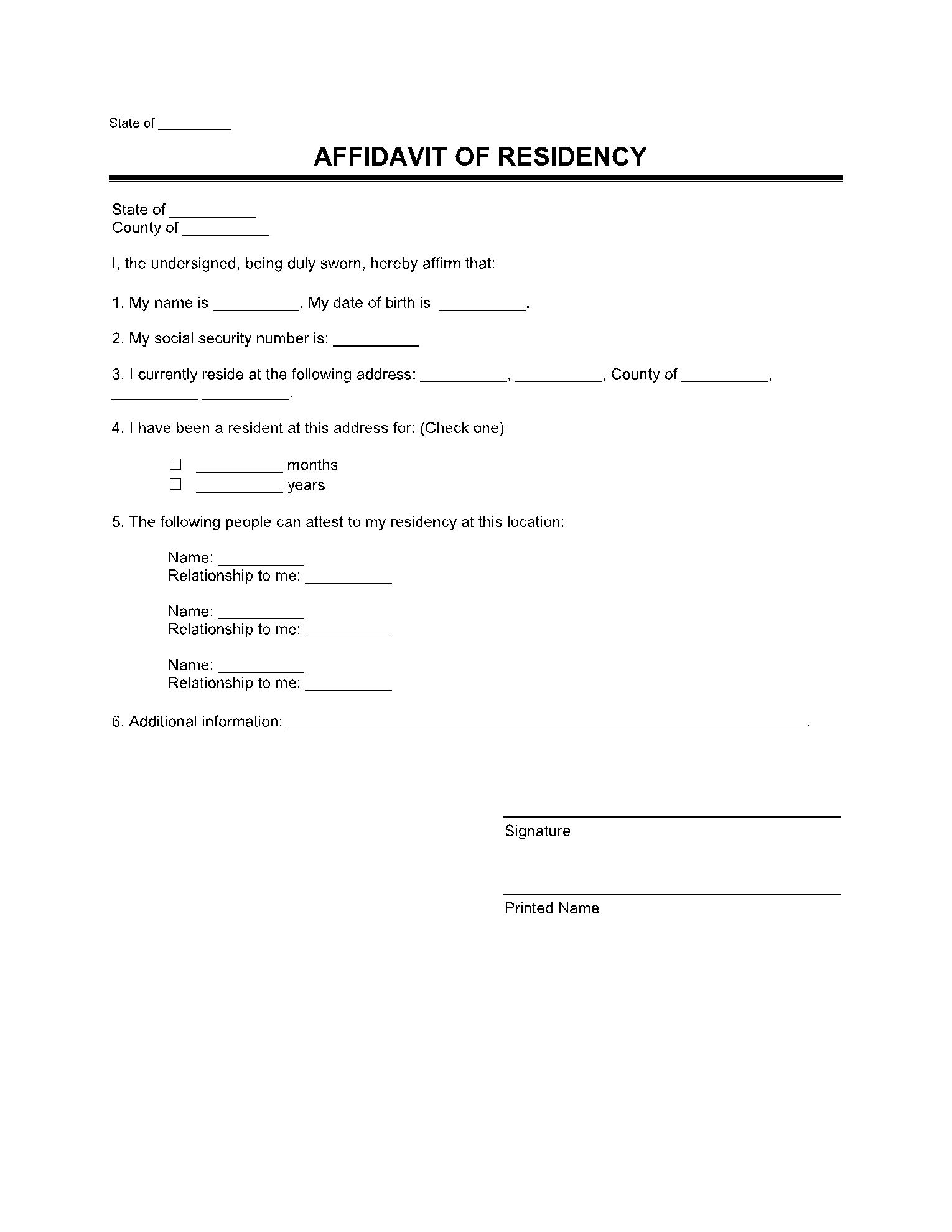 5+ Free Proof of Residency Letter Templates | CocoSign