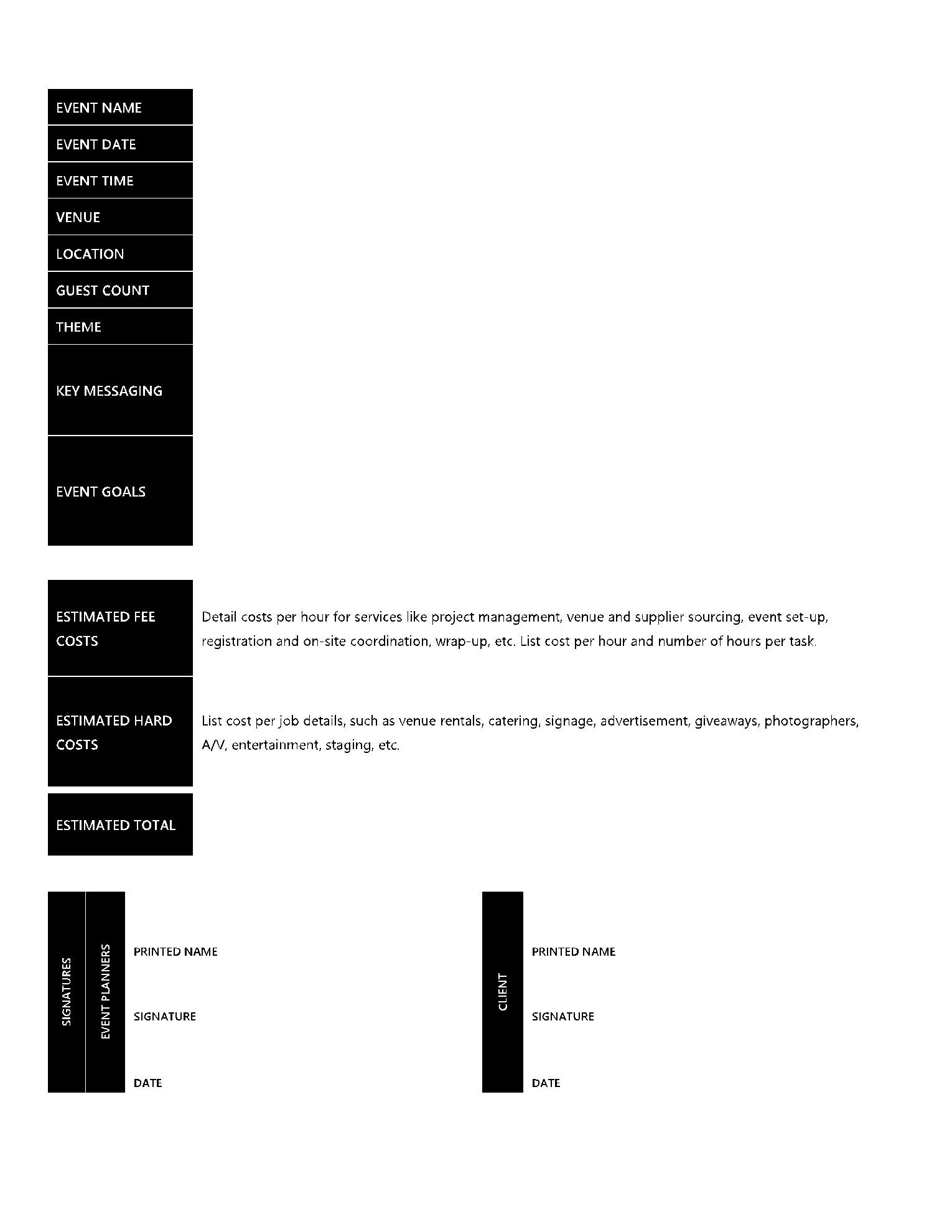 Event Proposal Template 2