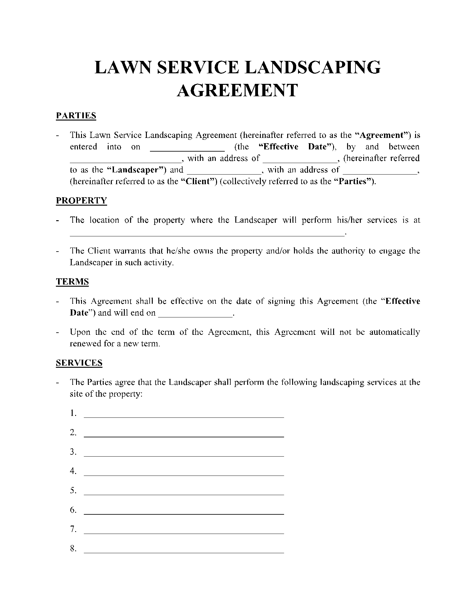 Landscaping Proposal Template 1 Landscaping Proposal Template 1
