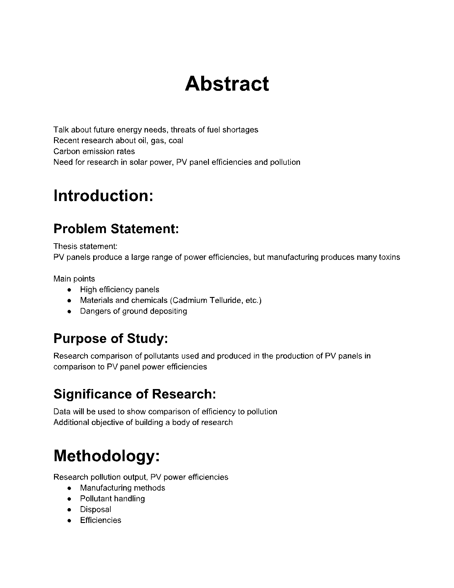 research proposal structure sample