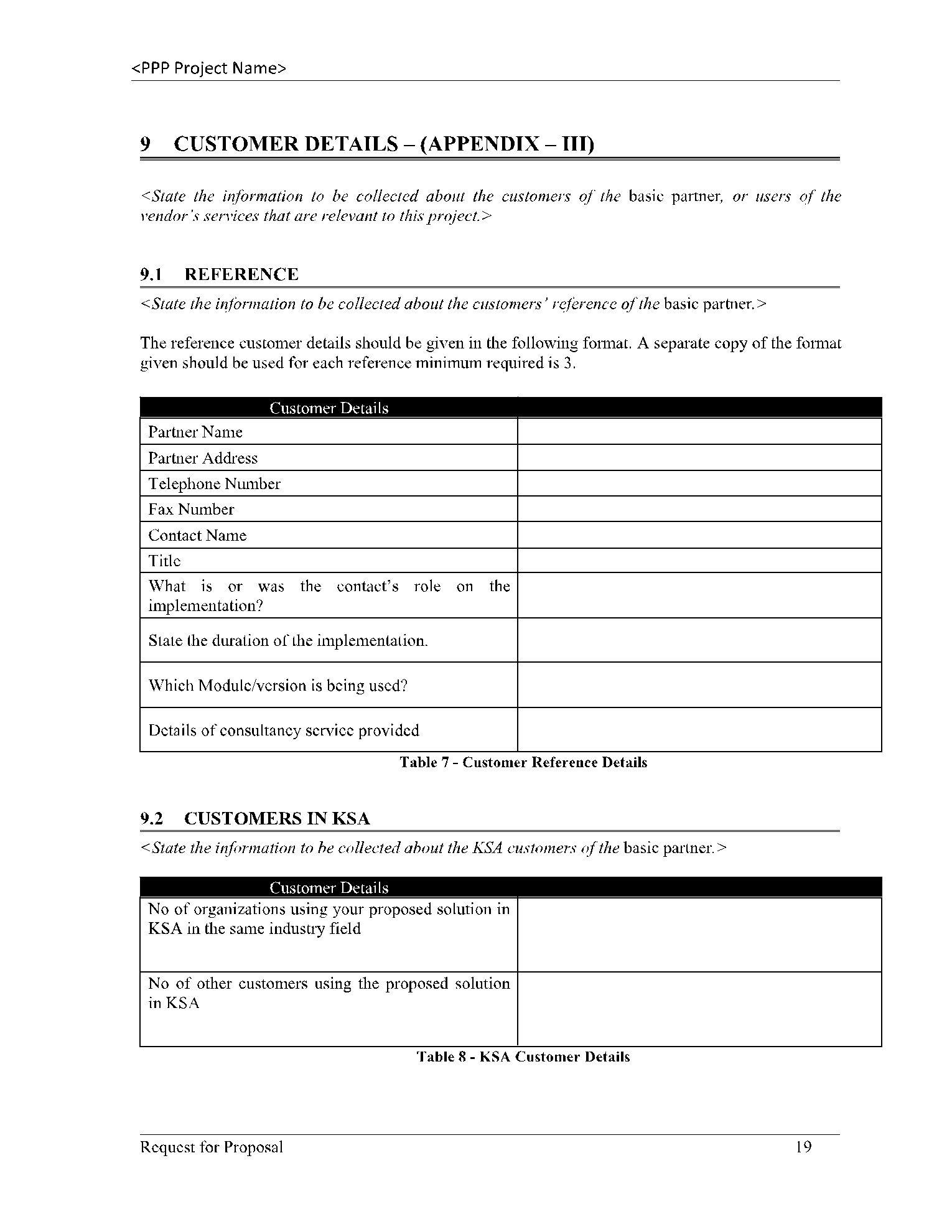 Request for Proposal Template 19