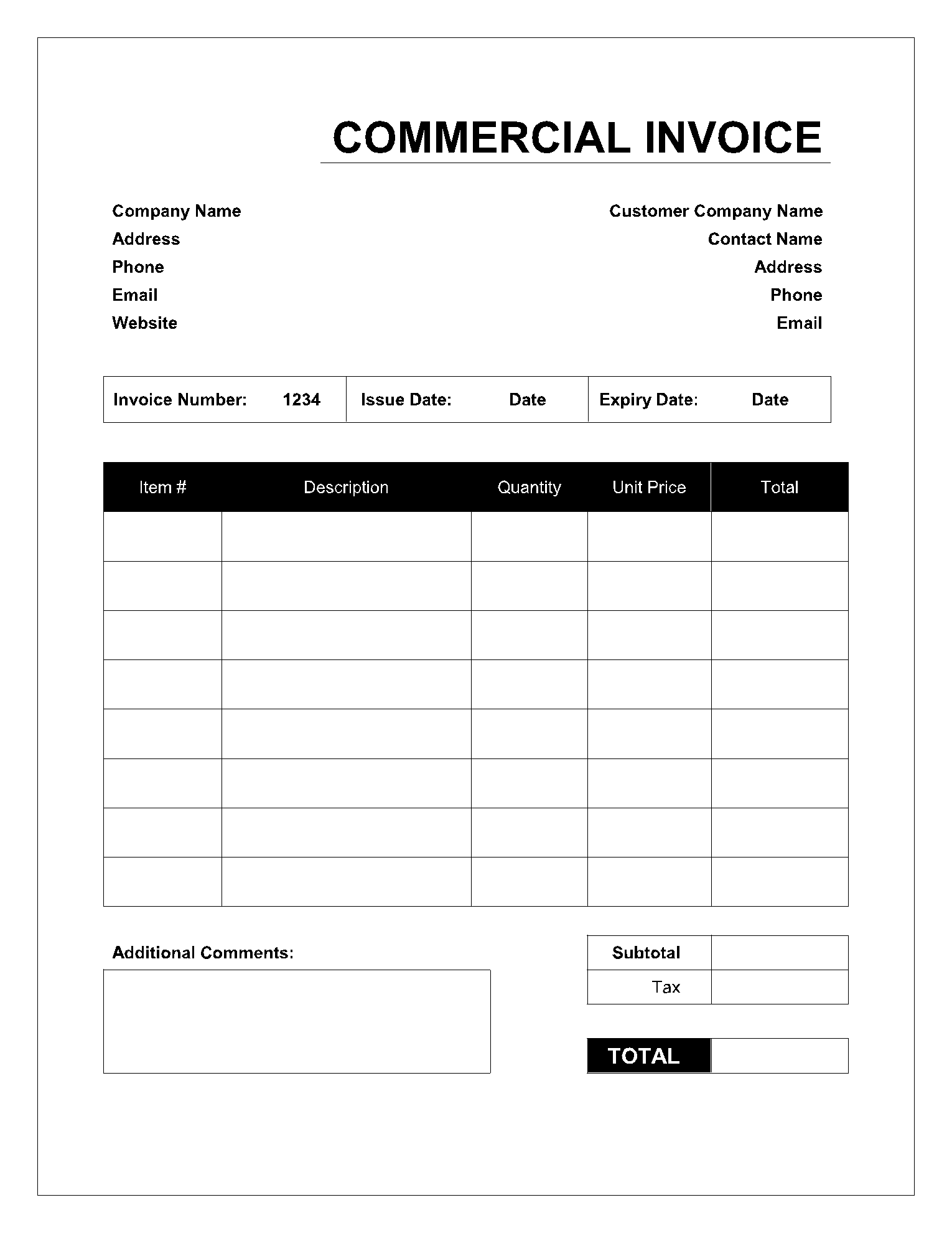 Business Receipt Template