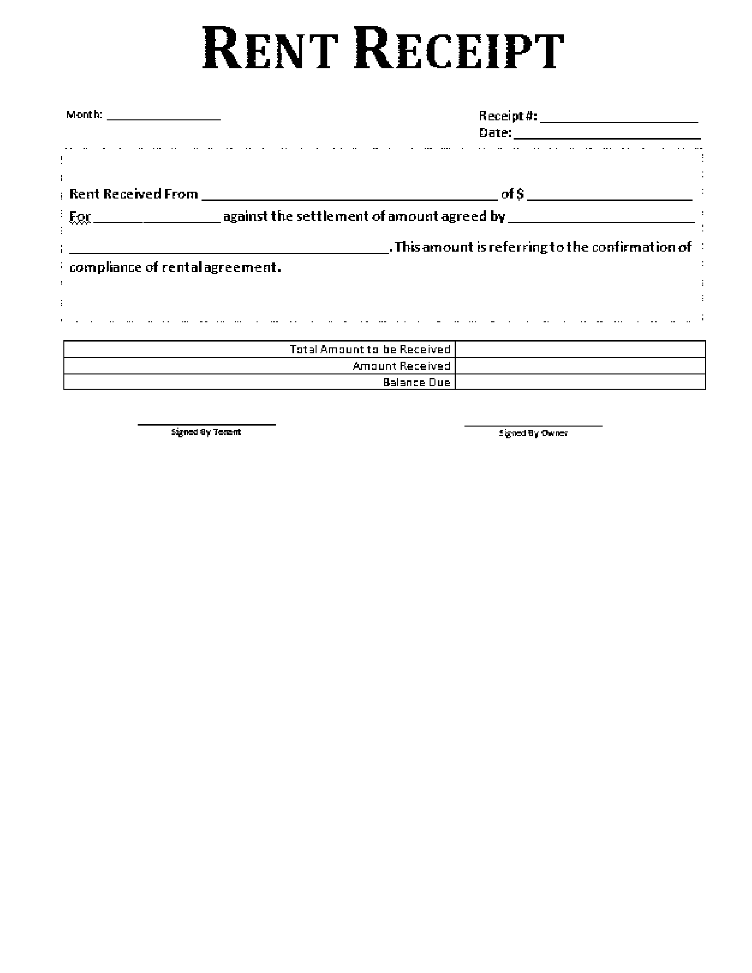 Free Car Rental Receipt Template PDF Word EForms 43 OFF