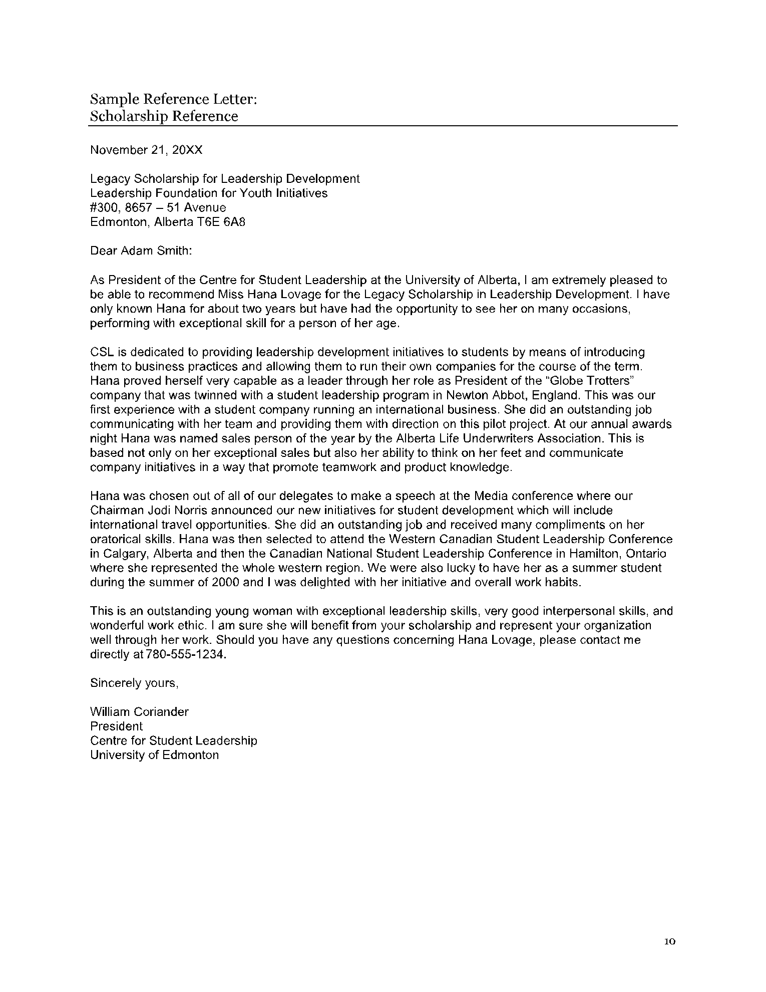 Letter of Recommendation for Immigration 10