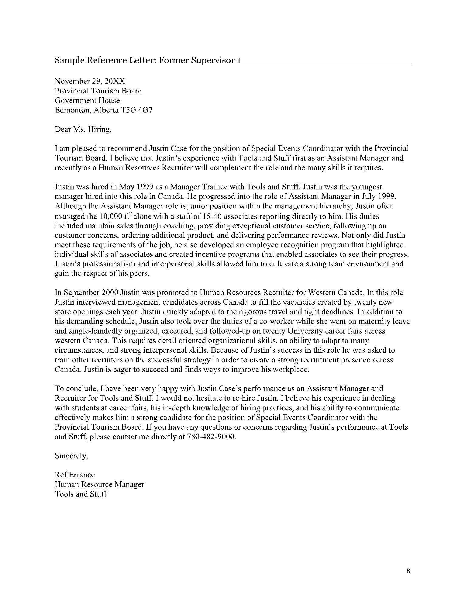Letter of Recommendation for Immigration 8