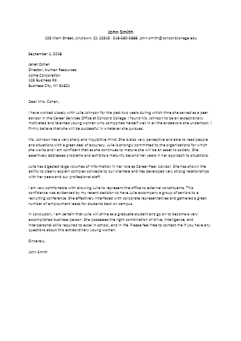 Sample MBA Recommendation Letter (Free Download) | CocoSign