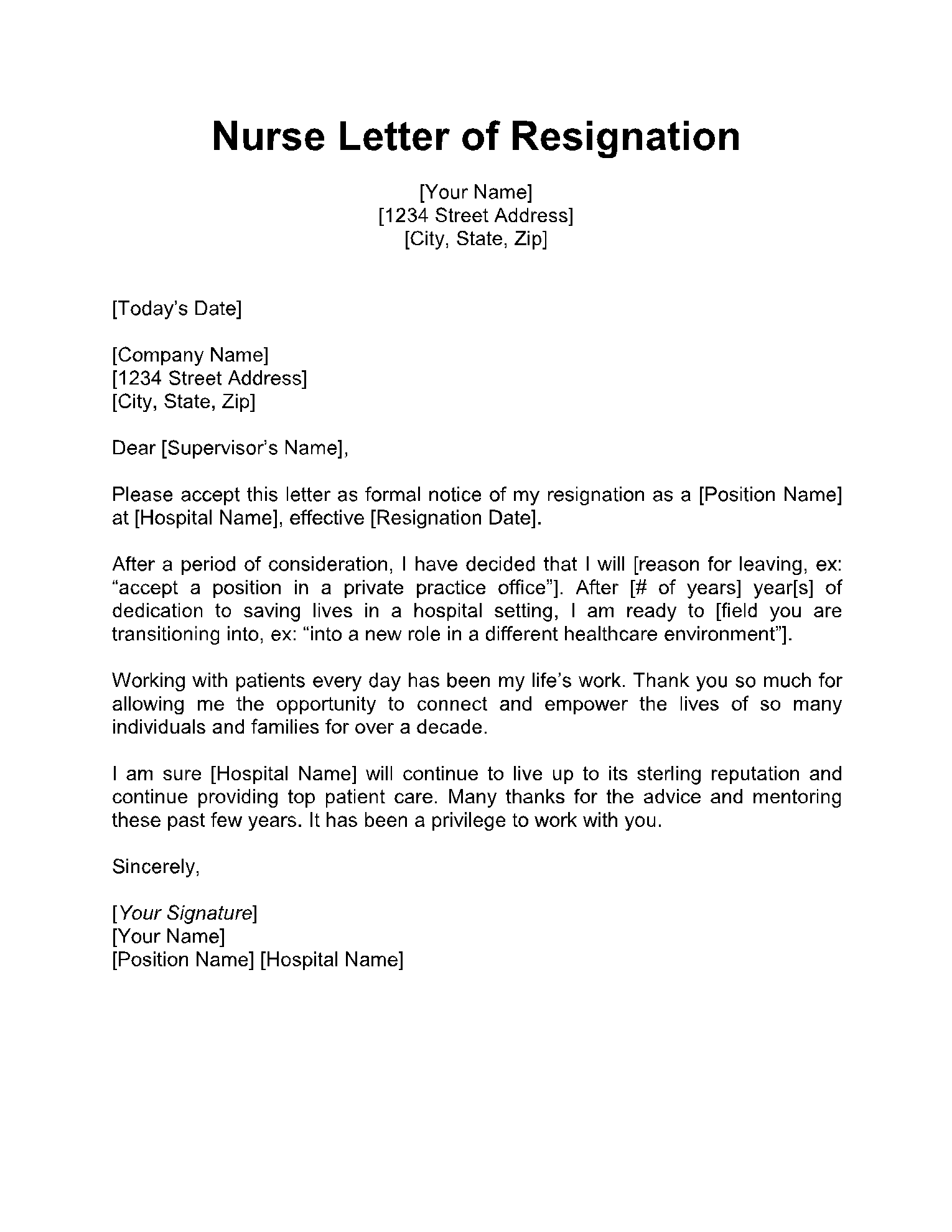 nursing-resignation-letter