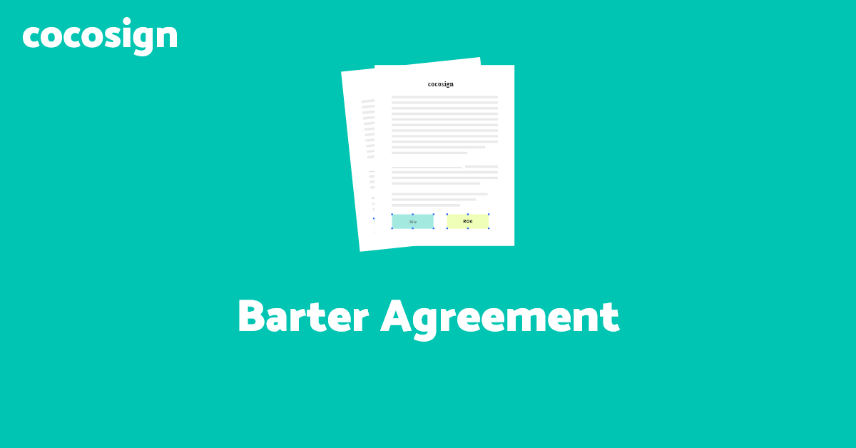 Barter Agreement Template in 2021 (Free Sample) CocoSign
