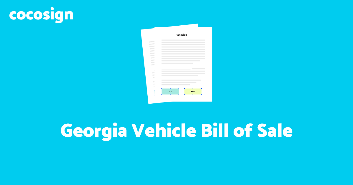 does a bill of sale need to be notarized in georgia