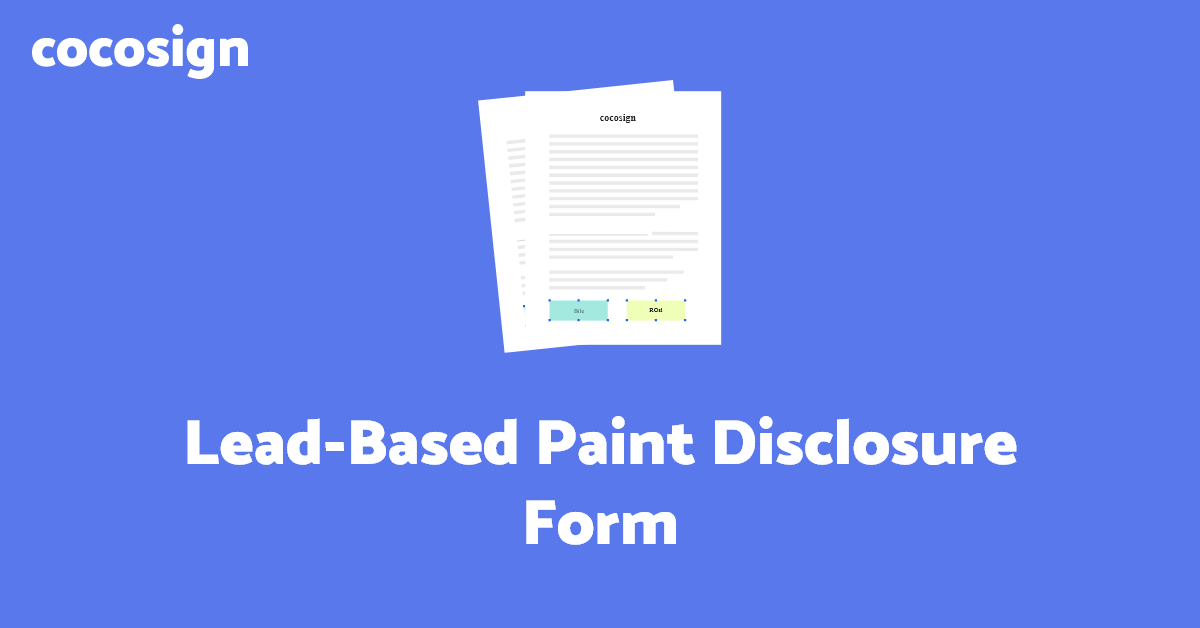 Free Lead Based Paint Disclosure Form Pdf Sample