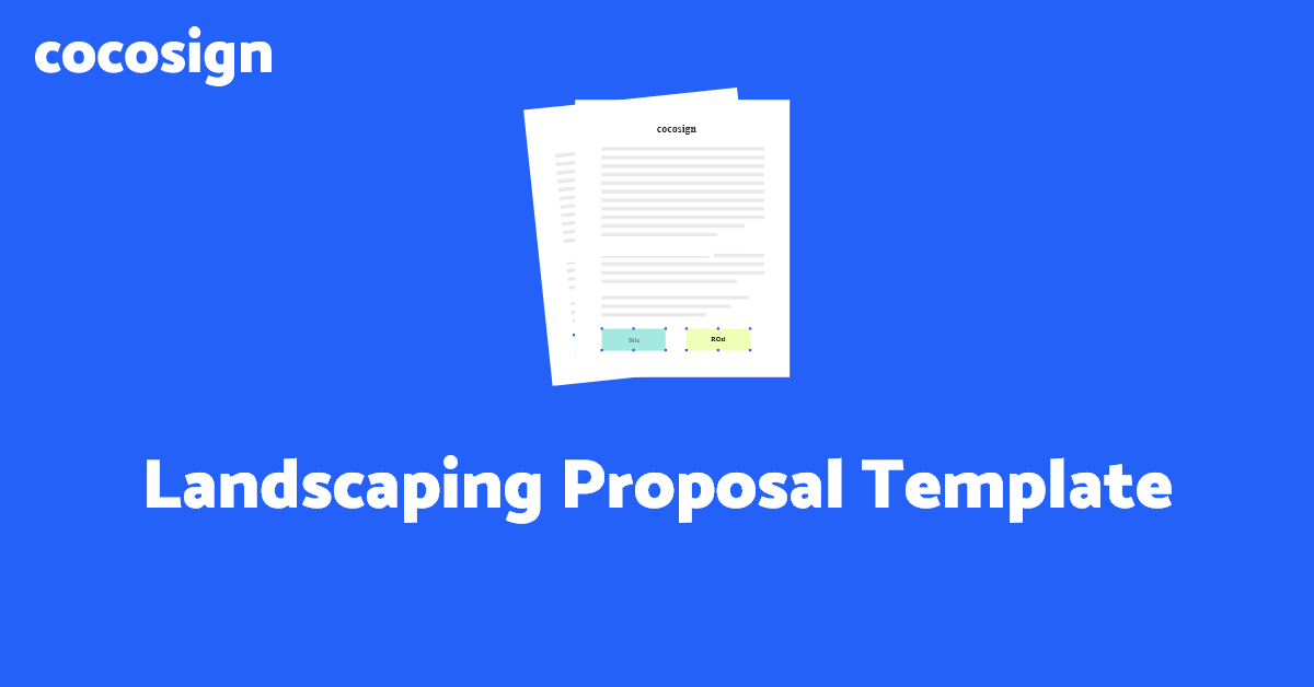 Free Landscaping Proposal Template: in 2021 - CocoSign
