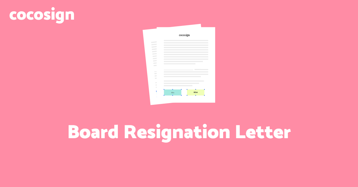 Free Board Resignation Letter Template CocoSign